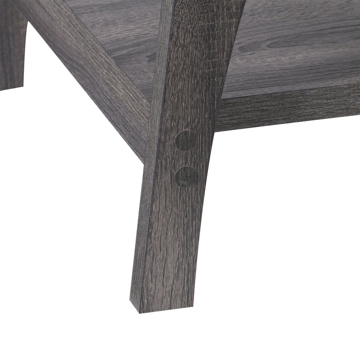 CorLiving Hollywood Dark Grey Side Table with Lower Shelf Image 8