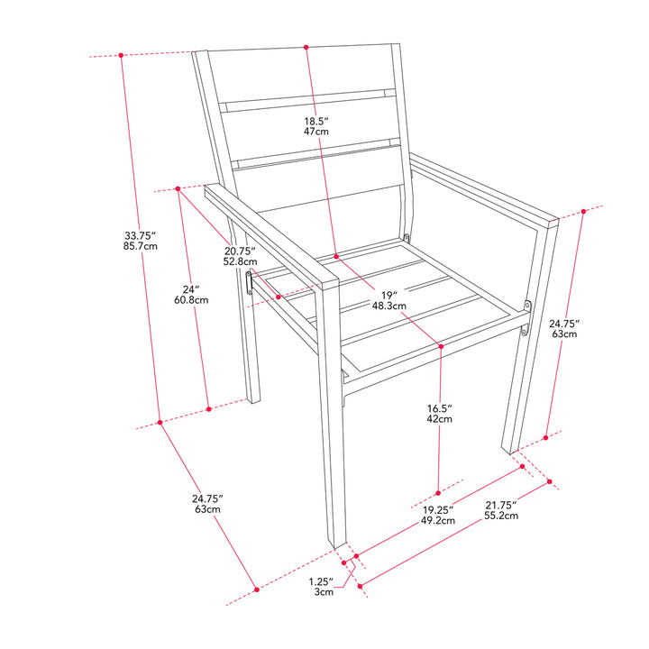 CorLiving Gallant Patio Dining Chairs, Set of 2 Image 6