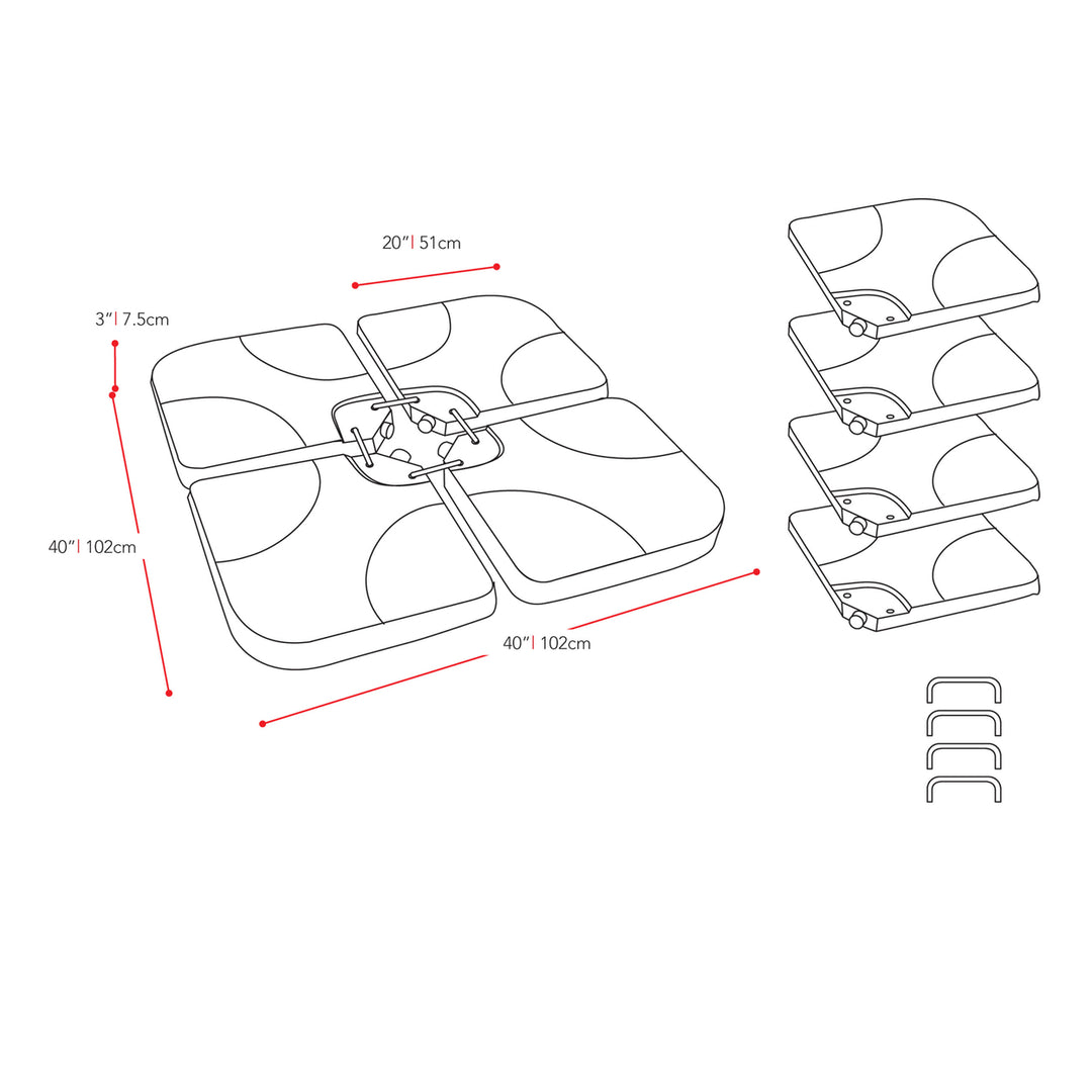 CorLiving Patio Umbrella Base Weights Image 2