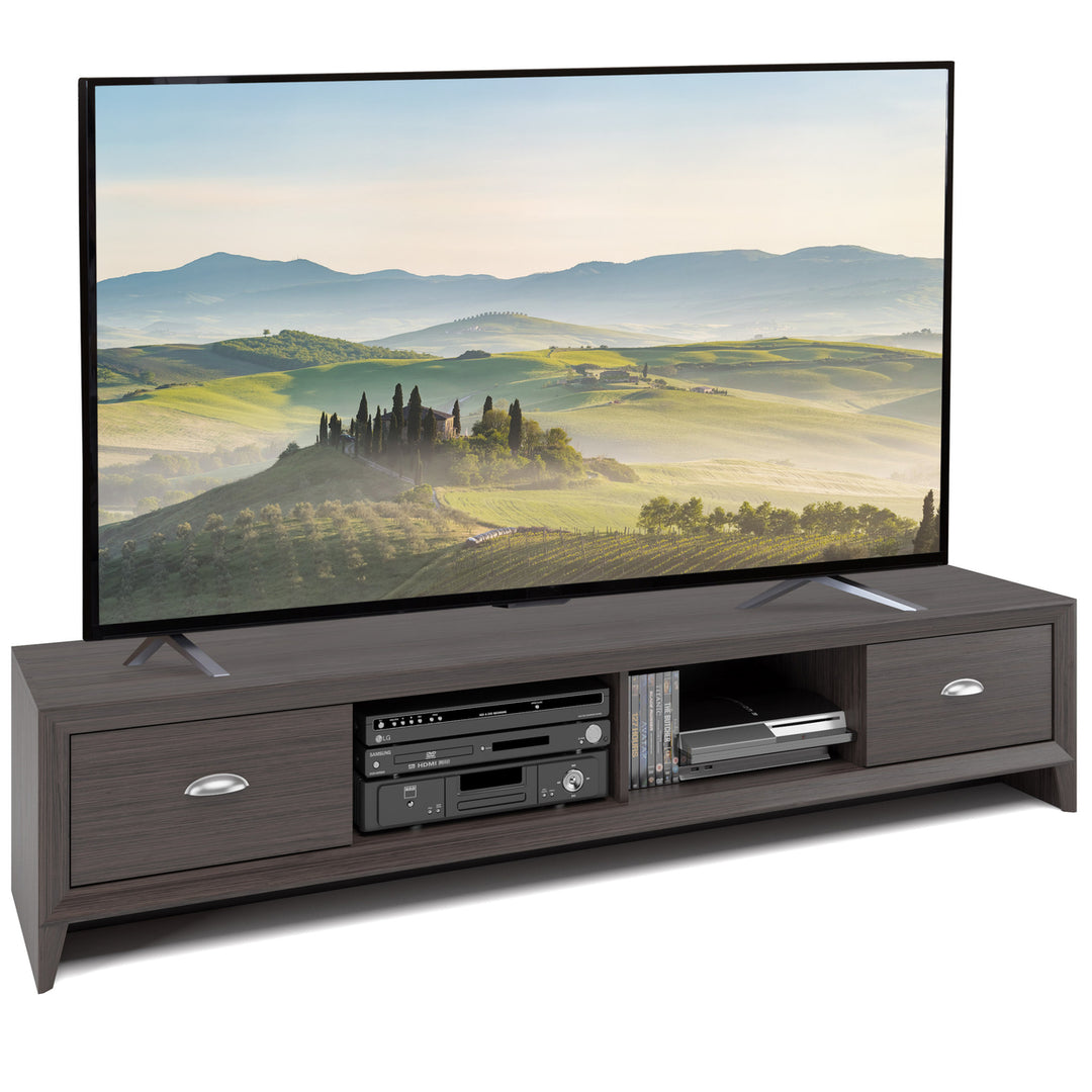 CorLiving Lakewood Extra Wide Brown TV Stand, for TVs up to 85" Image 3