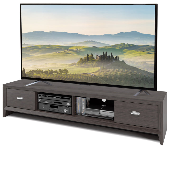 CorLiving Lakewood Extra Wide Brown TV Stand, for TVs up to 85" Image 4