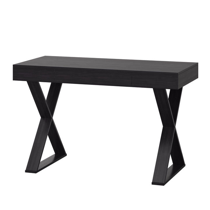 CorLiving Folio Rich Brown Cross Leg Farmhouse Desk Image 5