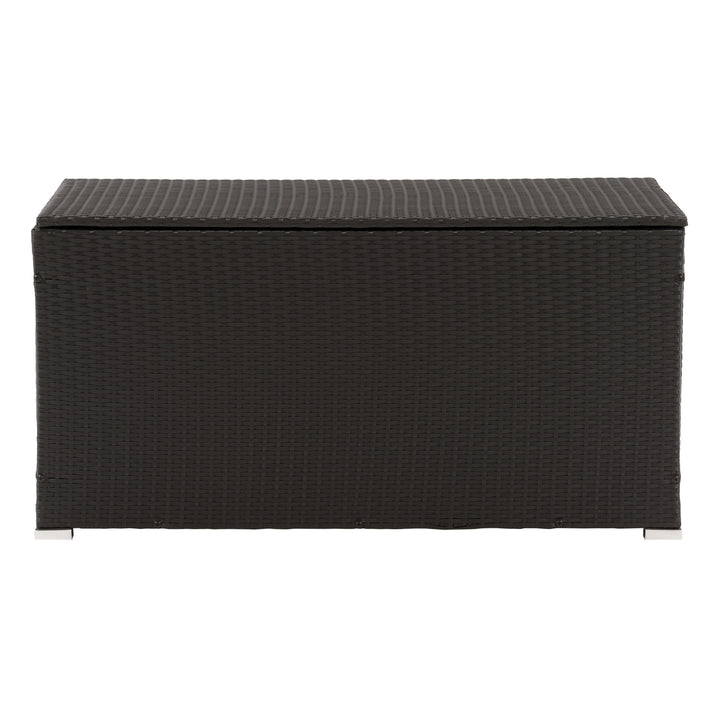 CorLiving Patio Cushion Box - Black Finish/Ash Grey Liner Image 1