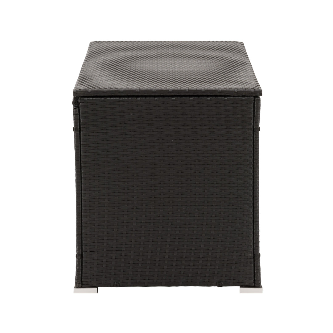 CorLiving Patio Cushion Box - Black Finish/Ash Grey Liner Image 4