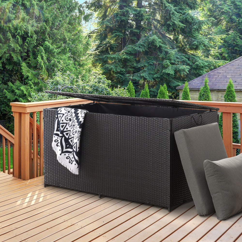 CorLiving Parksville Patio Storage Box, Black Image 2