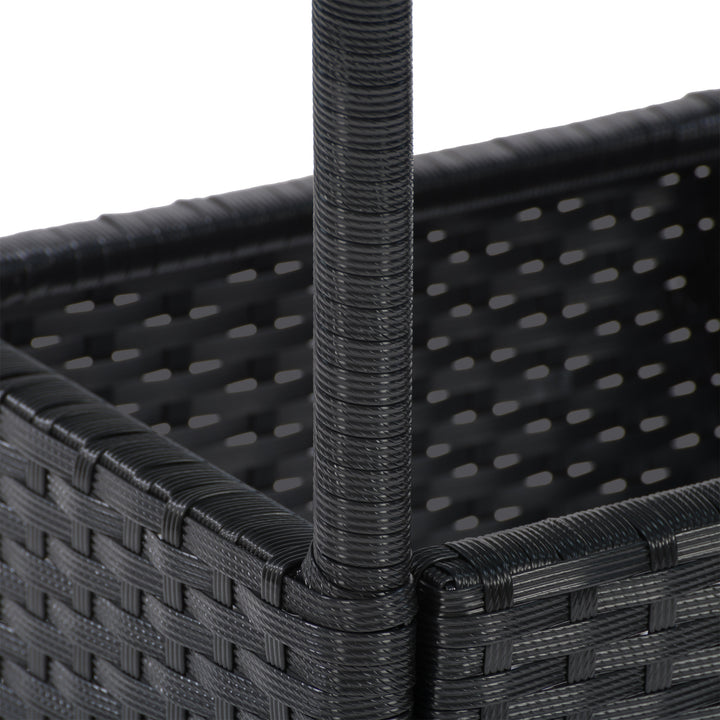 CorLiving Parksville Black Rattan Bistro Table Image 6