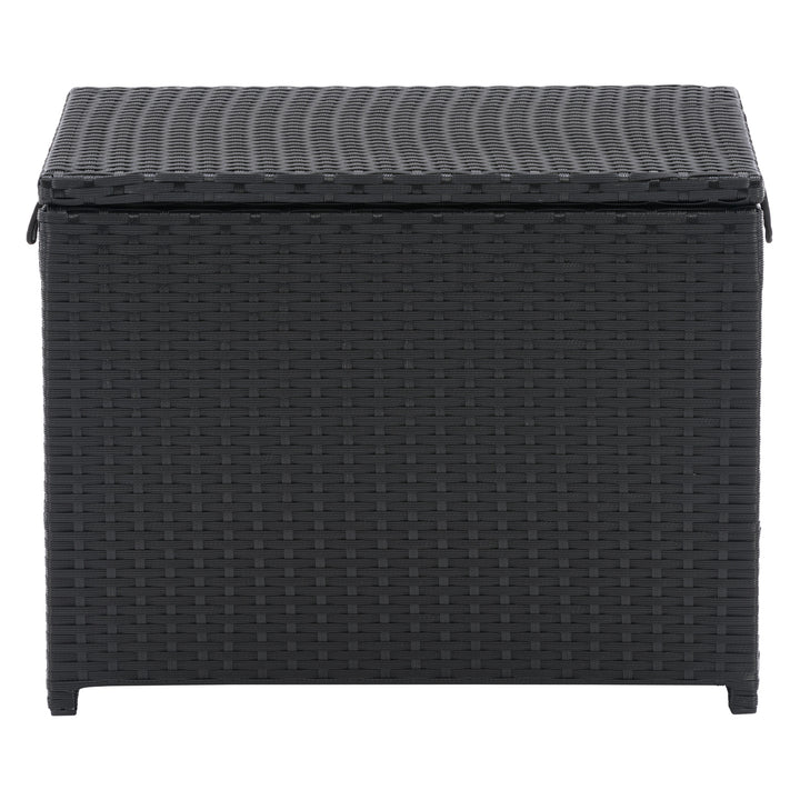 CorLiving Parksville Black Rattan Insulated Cooler Table Image 1