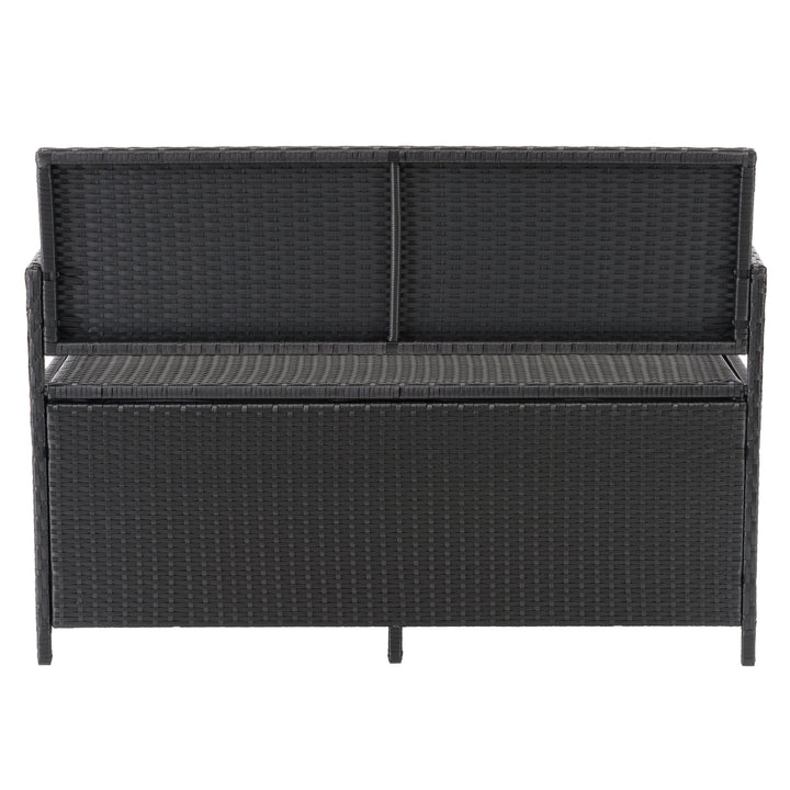 CorLiving Parksville Patio Storage Bench, Black Image 5