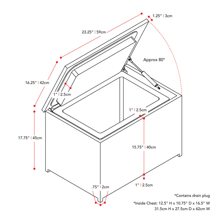 CorLiving Parksville Black Rattan Insulated Cooler Table Image 7