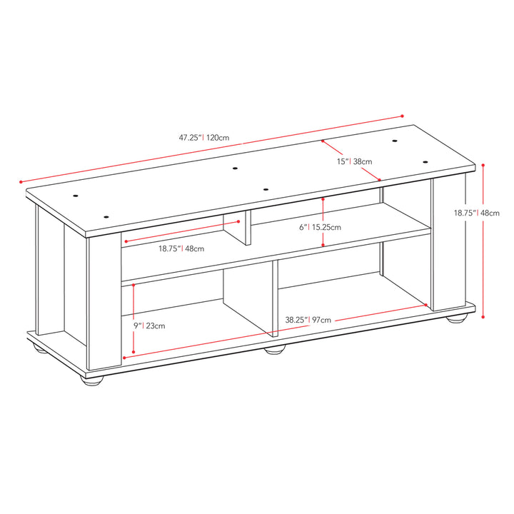 CorLiving Bakersfield Ravenwood Black TV Stand, For TVs up to 55" Image 7