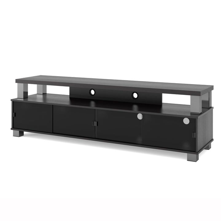 CorLiving Bromley Ravenwood Black Wooden TV Stand, for TVs up to 95" Image 2