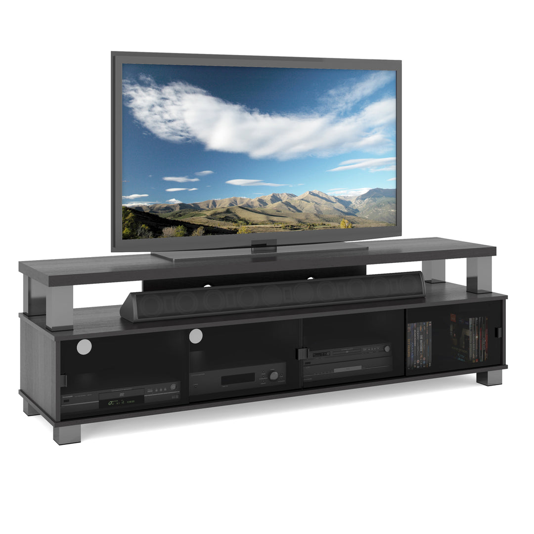 CorLiving Bromley Ravenwood Black Wooden TV Stand, for TVs up to 95" Image 3