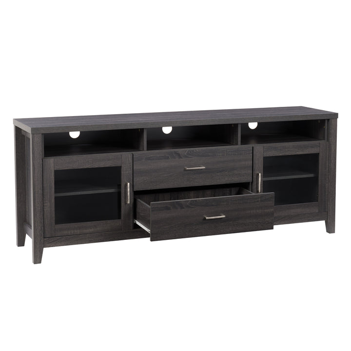 CorLiving Hollywood Dark Grey TV Cabinet with Drawers, for TVs up to 85" Image 3