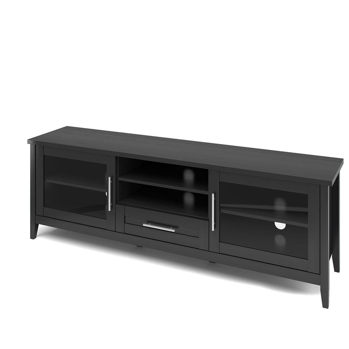 CorLiving Jackson Wooden Black TV Stand, for TVs up to 85" Image 1