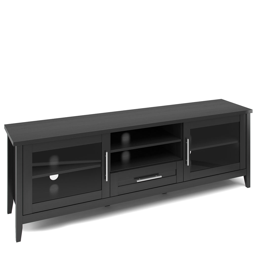 CorLiving Jackson Wooden Black TV Stand, for TVs up to 85" Image 2