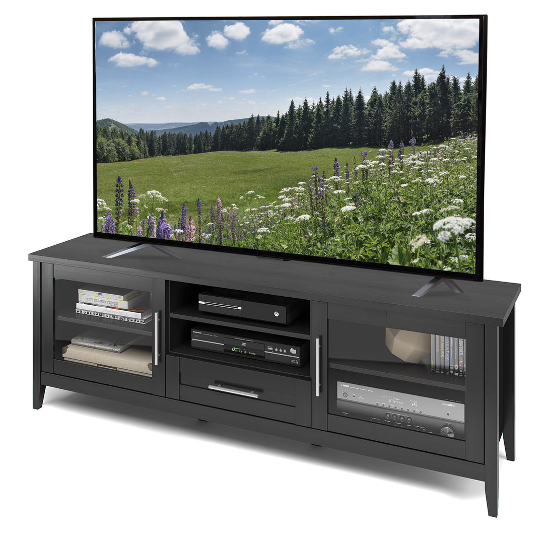 CorLiving Jackson Wooden Black TV Stand, for TVs up to 85" Image 4