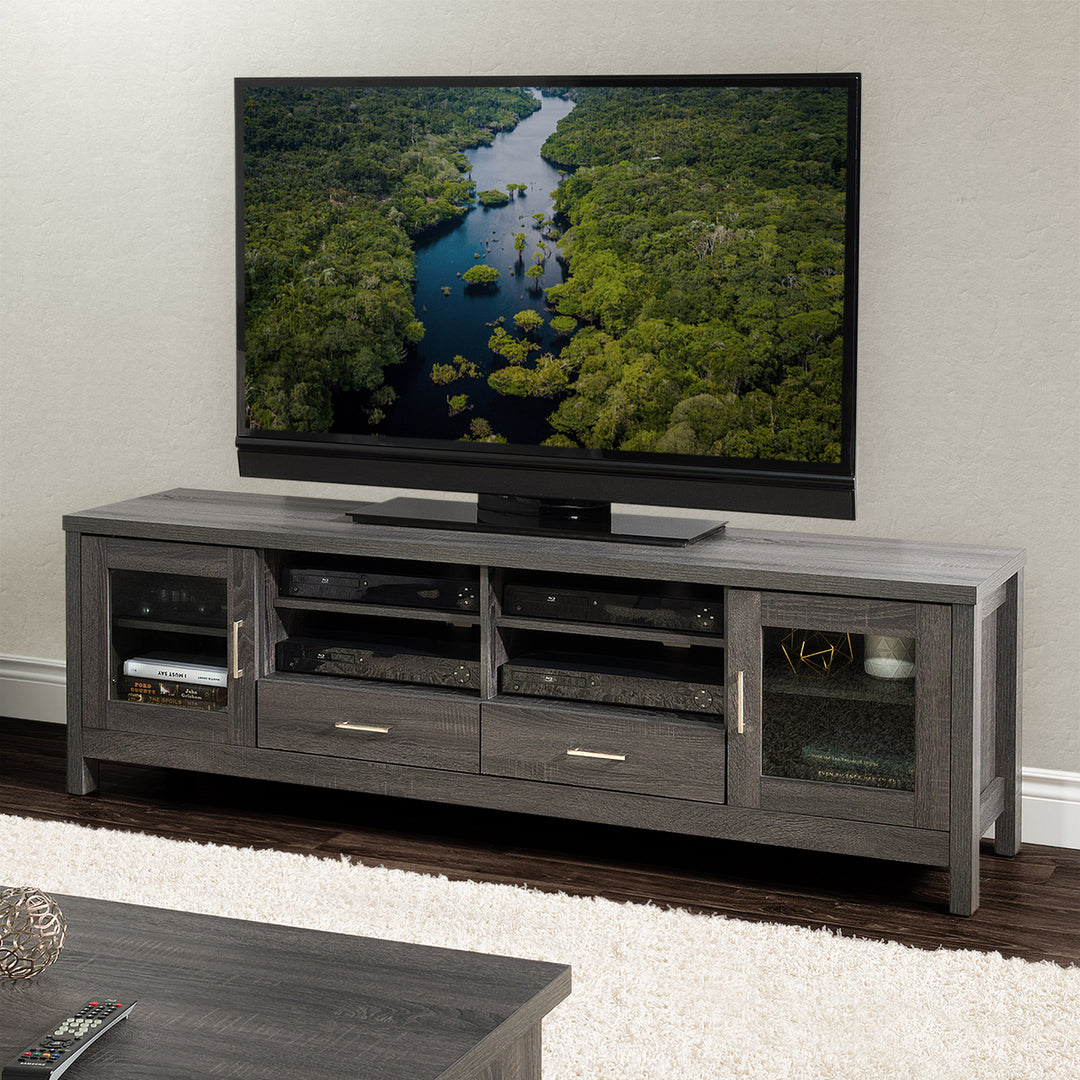 CorLiving Hollywood Dark Grey TV Cabinet, for TVs up to 85" Image 6