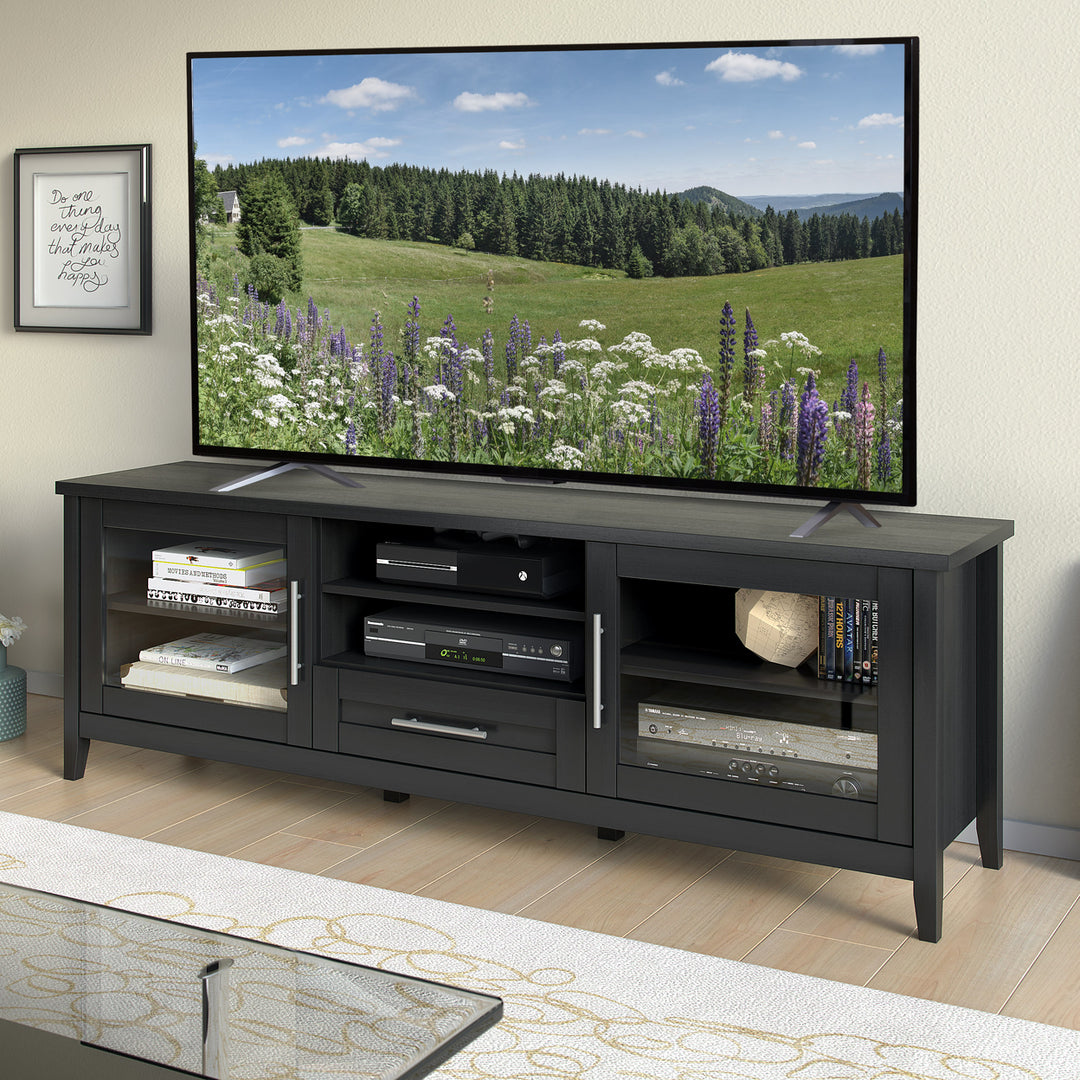 CorLiving Jackson Wooden Black TV Stand, for TVs up to 85" Image 5