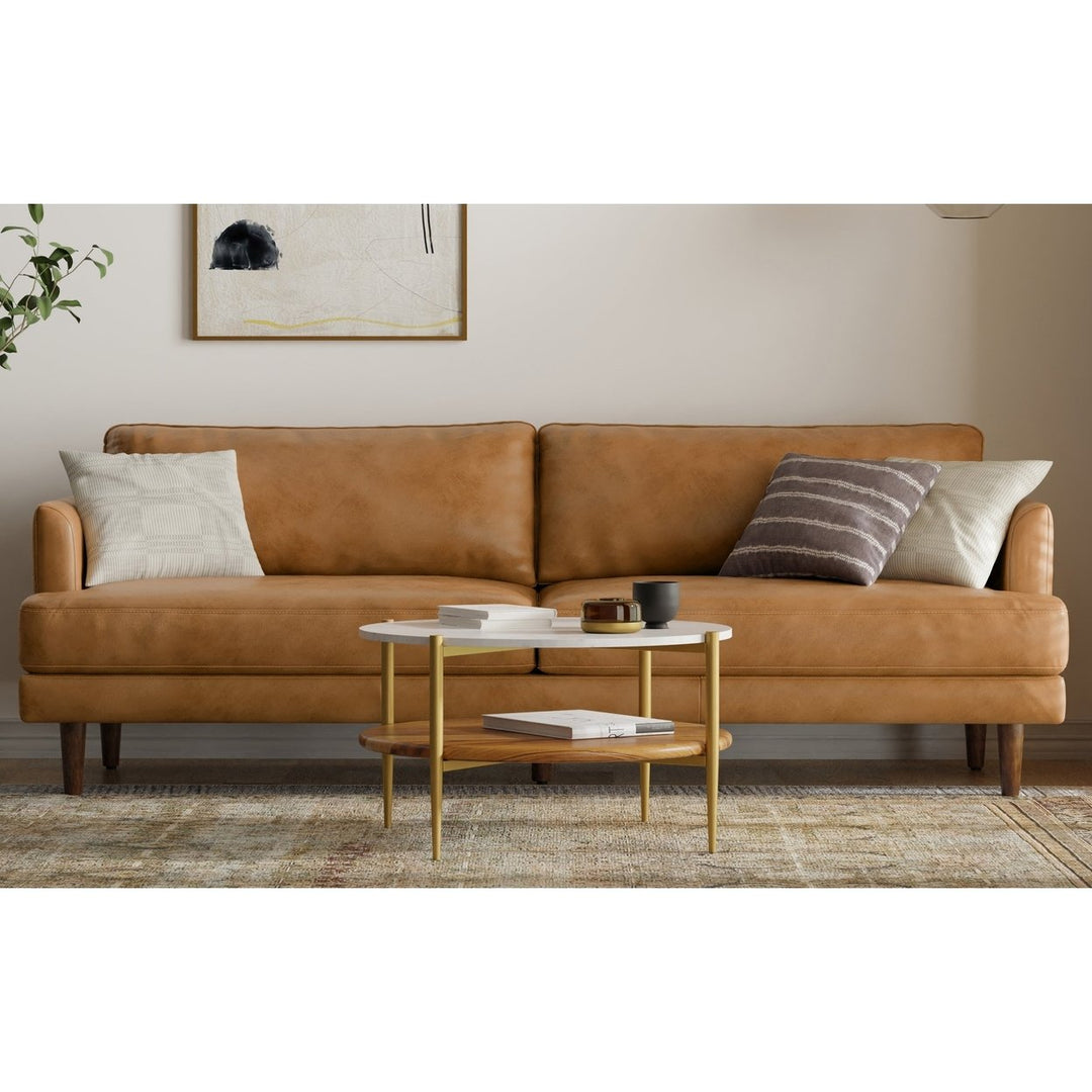 Livingston 90-inch Sofa in Genuine Leather Image 3