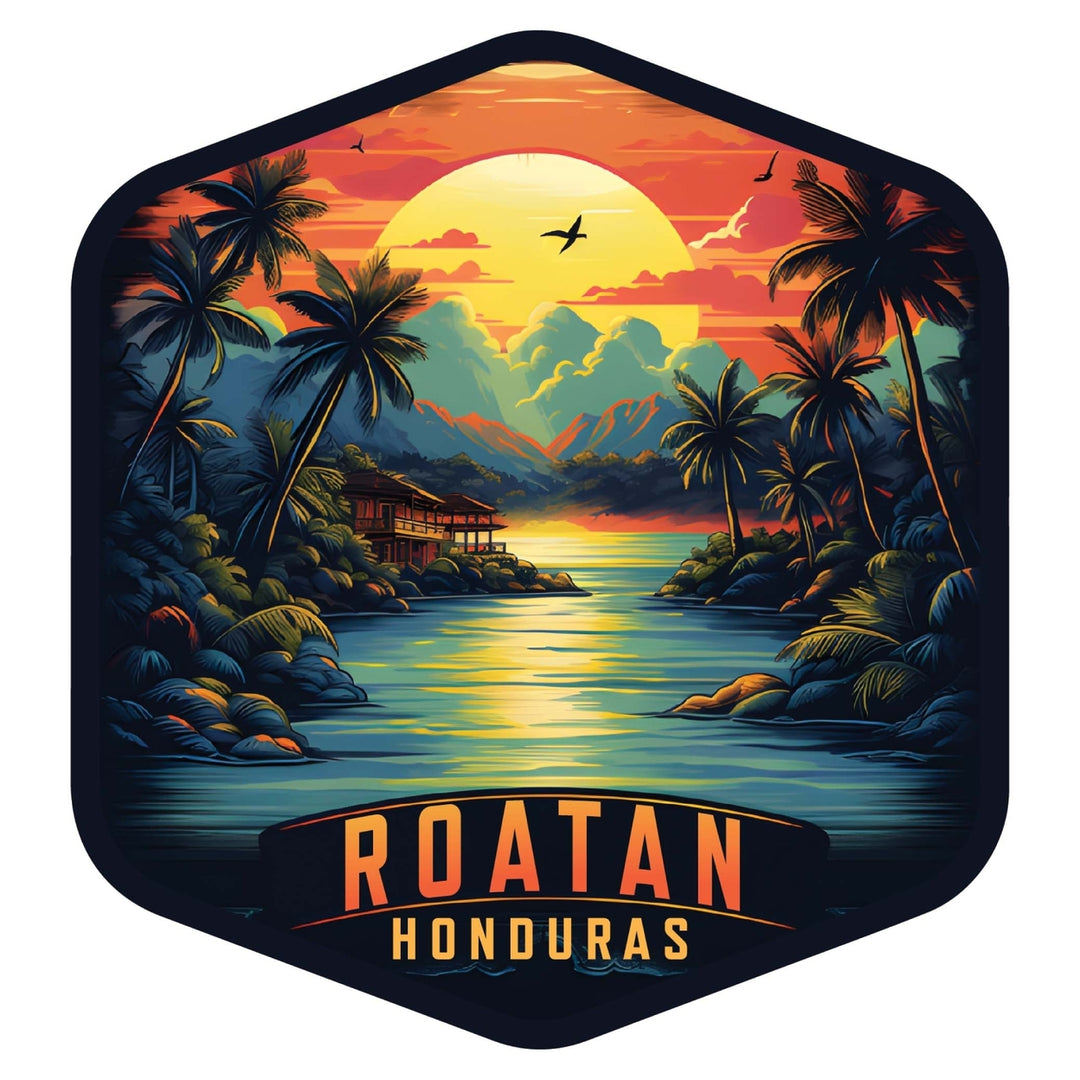 Roatan Honduras A Souvenir Memories Durable Vinyl Decal Sticker Image 1