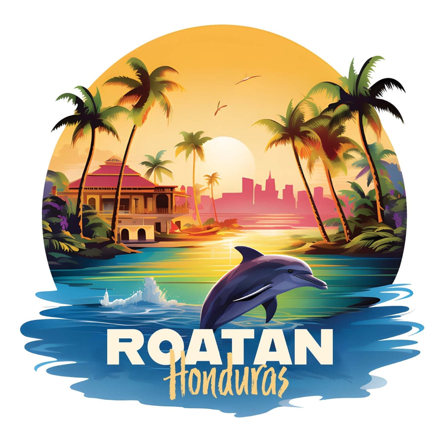 Roatan Honduras B Souvenir Memories Durable Vinyl Decal Sticker Image 1