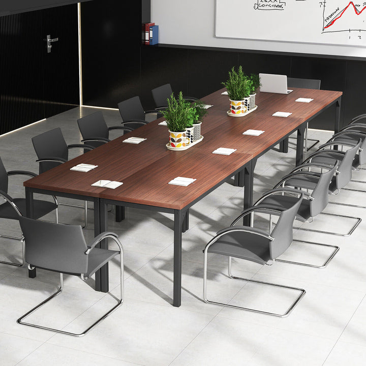 Set of 6 55 Conference Table Office Computer Study Desk Metal Base Meeting Room Image 2