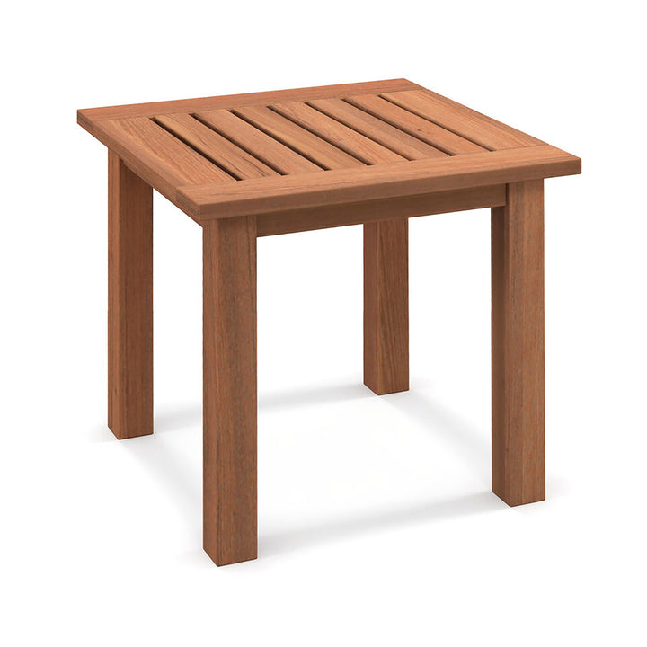 Patio Side Table Hardwood All-Weather Outdoor Square End Bistro Table Garden Image 10