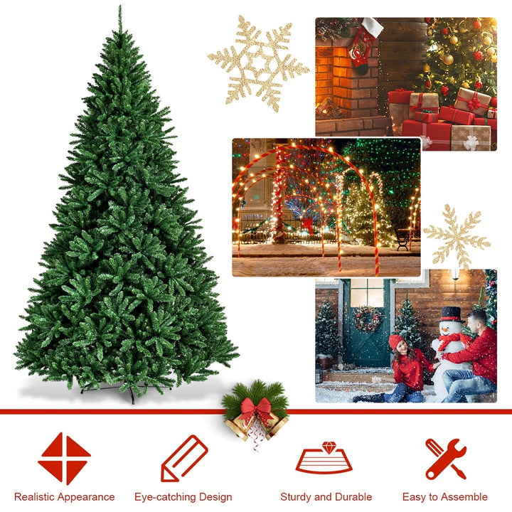 Costway 6/7.5/9ft Hinged Christmas Tree Douglas Full Fir Tree Image 6