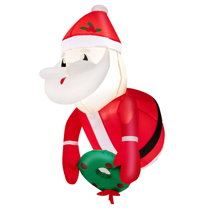 Inflatable Santa Claus Broke Out from Window Blow Up Decorations w/ Built-in LED Lights Image 1