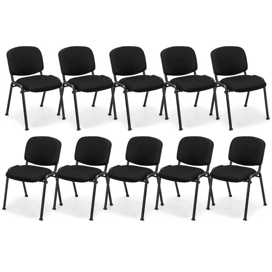 Set of 10 Office Guest Chair Stackable Reception Chair Waiting Conference Room Image 1