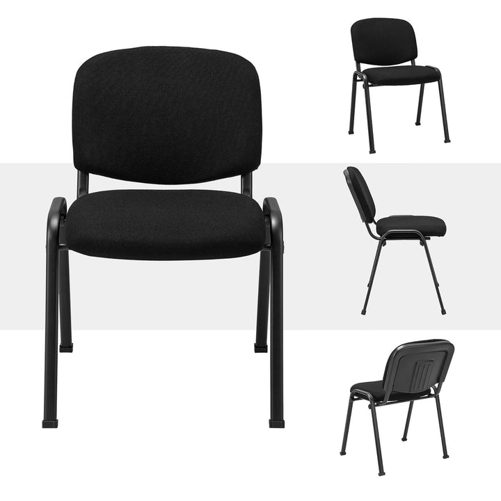 Set of 10 Office Guest Chair Stackable Reception Chair Waiting Conference Room Image 5