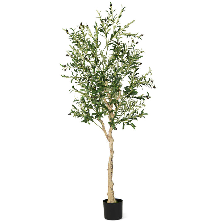 Artificial Olive Tree 6 FT Tall Faux Olive Plants for Indoor and Outdoor Image 1