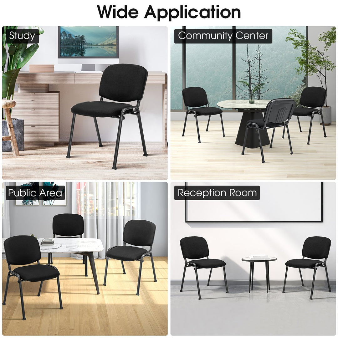 Set of 10 Office Guest Chair Stackable Reception Chair Waiting Conference Room Image 10