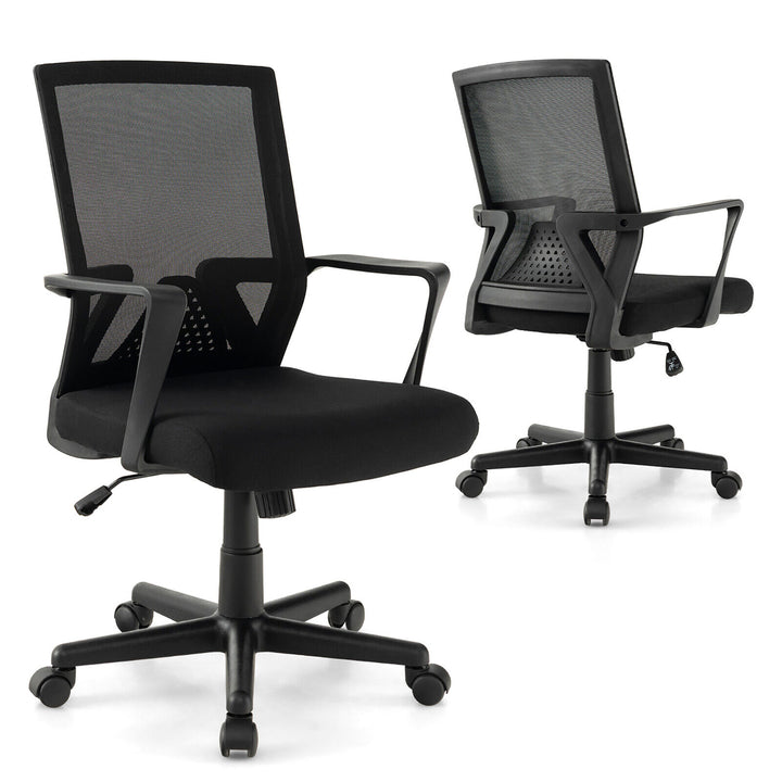 Ergonomic Office Chair Mesh Computer Desk Chair w/ Armrests Lumbar Support Image 1