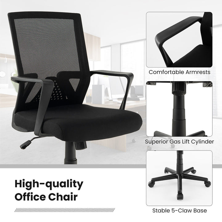 Ergonomic Office Chair Mesh Computer Desk Chair w/ Armrests Lumbar Support Image 10