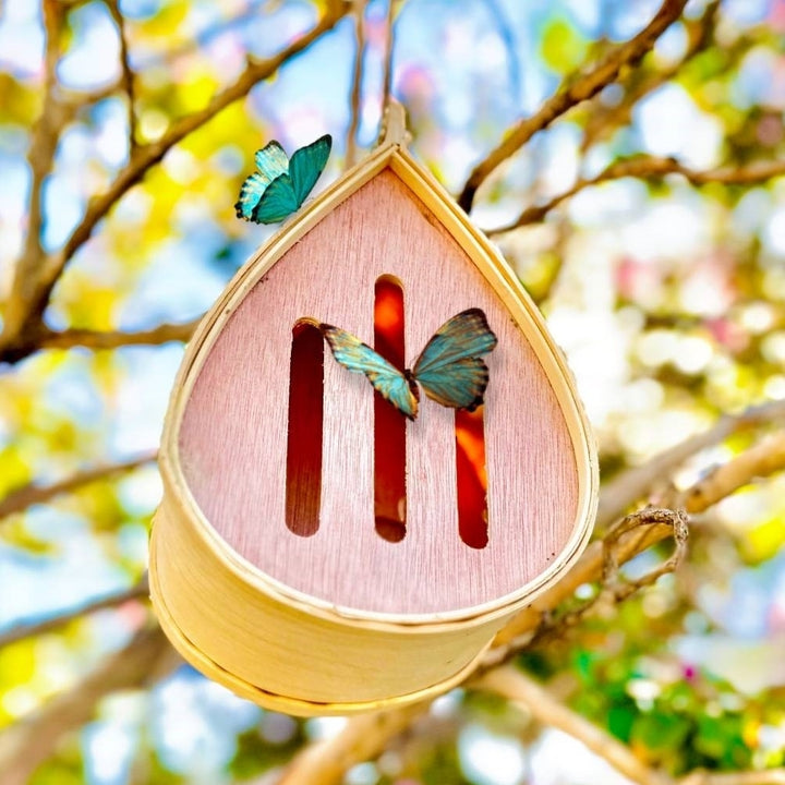 Pollinating Palace Eco-Friendly Wood Bee Butterfly Bird House Handmade 3 Styles Image 6