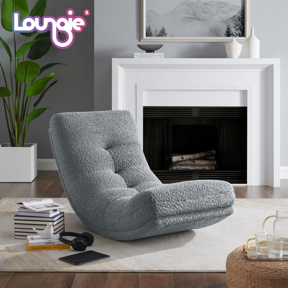 Kaniya Chair - Sherpa Upholstery, Tufted, Gentle Rocking Design, Ergonomic shape and padded seat Image 2