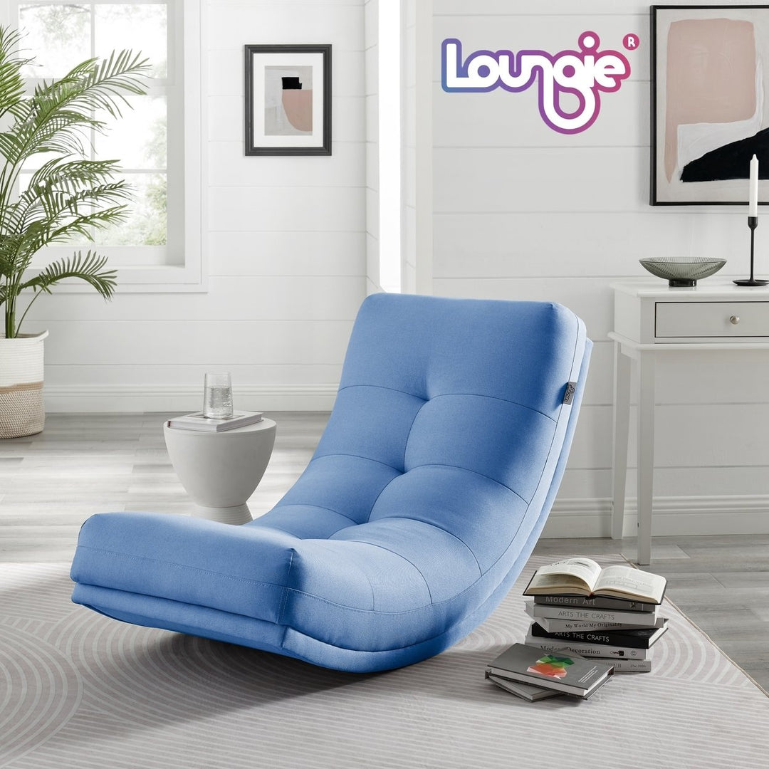 Kaniya Chair - Linen Upholstery, Tufted, Gentle Rocking Design, Ergonomic shape and padded seat Image 3