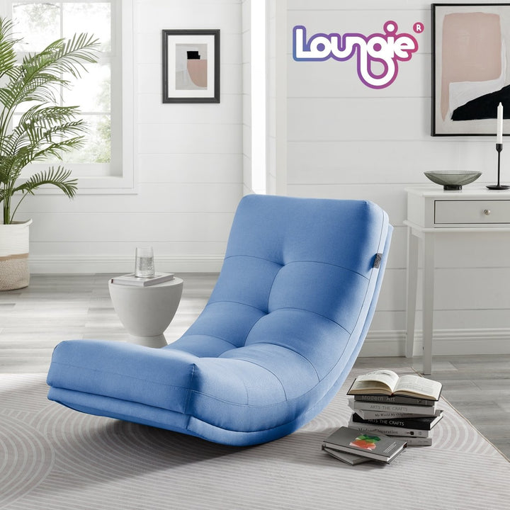 Kaniya Chair - Linen Upholstery, Tufted, Gentle Rocking Design, Ergonomic shape and padded seat Image 1