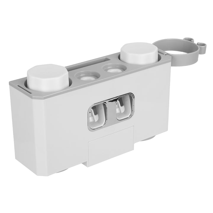 Automatic Toothpaste Dispenser Multifunctional Toothbrush Holder Rack White 5 Slots Image 10