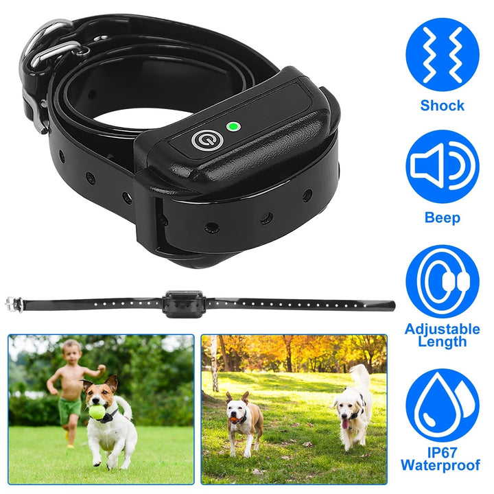 Electric Dog Training Collar Rechargeable Waterproof Adjustable Shock for Dogs Image 1