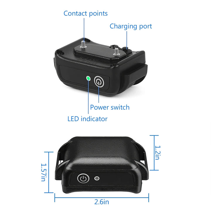 Electric Dog Training Collar Rechargeable Waterproof Adjustable Shock for Dogs Image 6