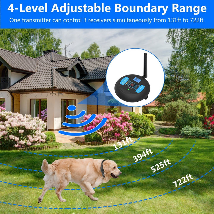 Electric Dog Training Collar Rechargeable Waterproof Adjustable Shock for Dogs Image 3