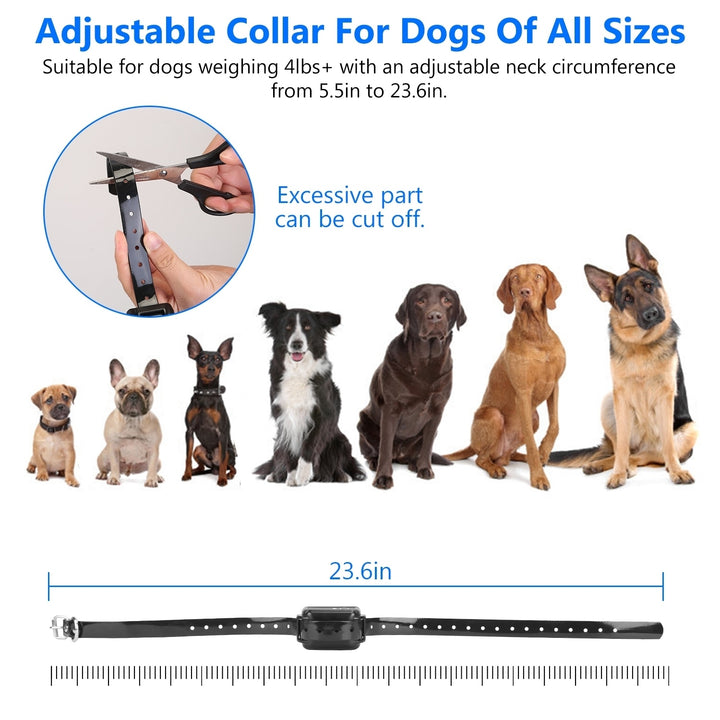 Electric Dog Training Collar Rechargeable Waterproof Adjustable Shock for Dogs Image 5