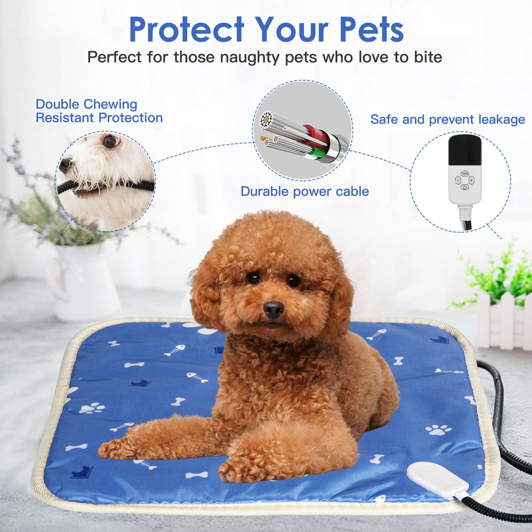 Electric Pet Heating Pad Waterproof Mat 9 Heating Levels 4 Timer Settings S L Image 2