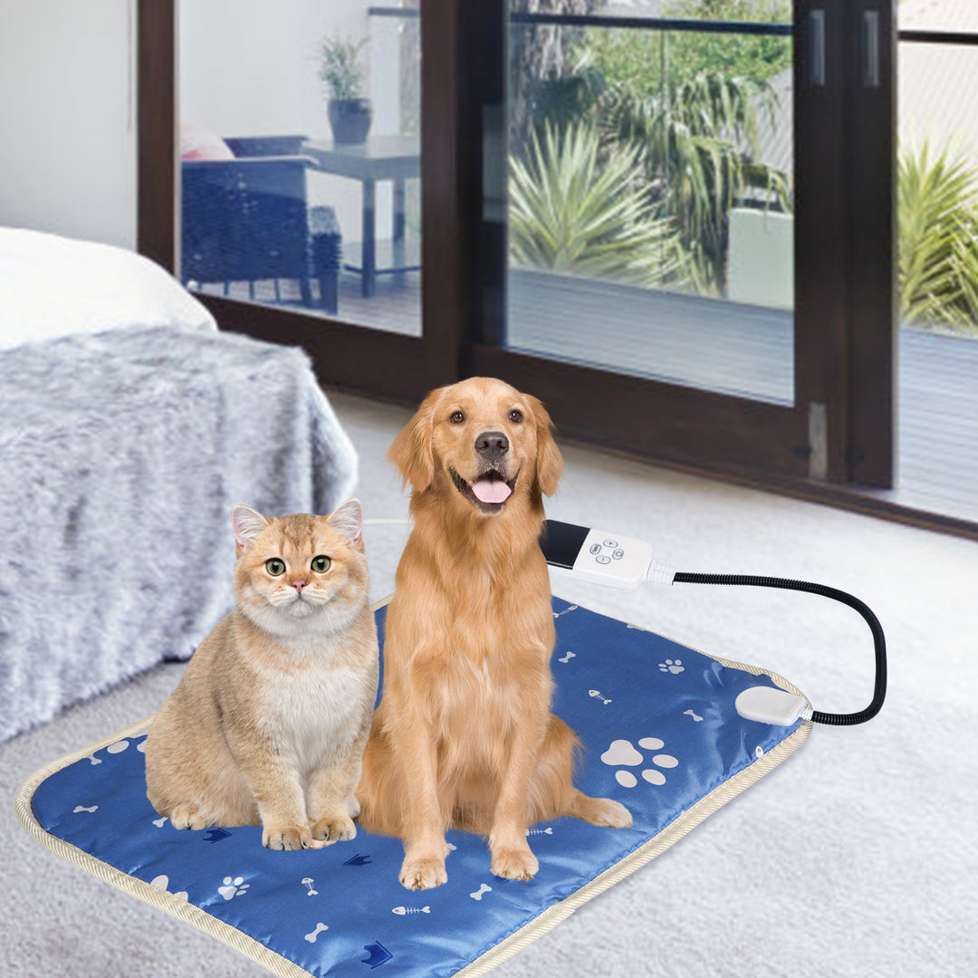 Electric Pet Heating Pad Waterproof Mat 9 Heating Levels 4 Timer Settings S L Image 1