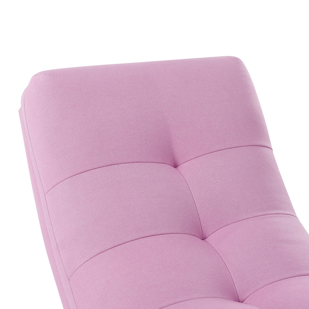 Kaniya Chair - Linen Upholstery, Tufted, Gentle Rocking Design, Ergonomic shape and padded seat Image 9