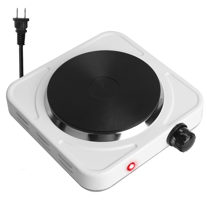 1500W Electric Hot Plate Portable Burner with 5 Temperature Settings Black Silver Image 10