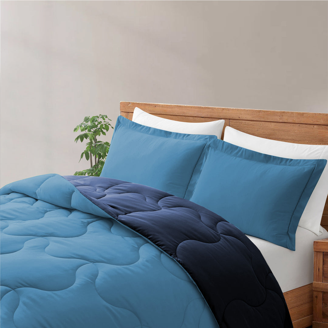 Lightweight Soft Quilted Down Alternative Comforter Reversible Duvet Insert with Corner Tabs Image 3