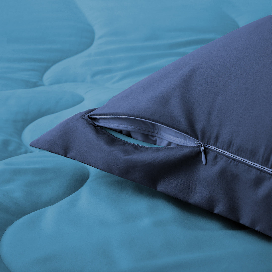 Lightweight Soft Quilted Down Alternative Comforter Reversible Duvet Insert with Corner Tabs Image 5